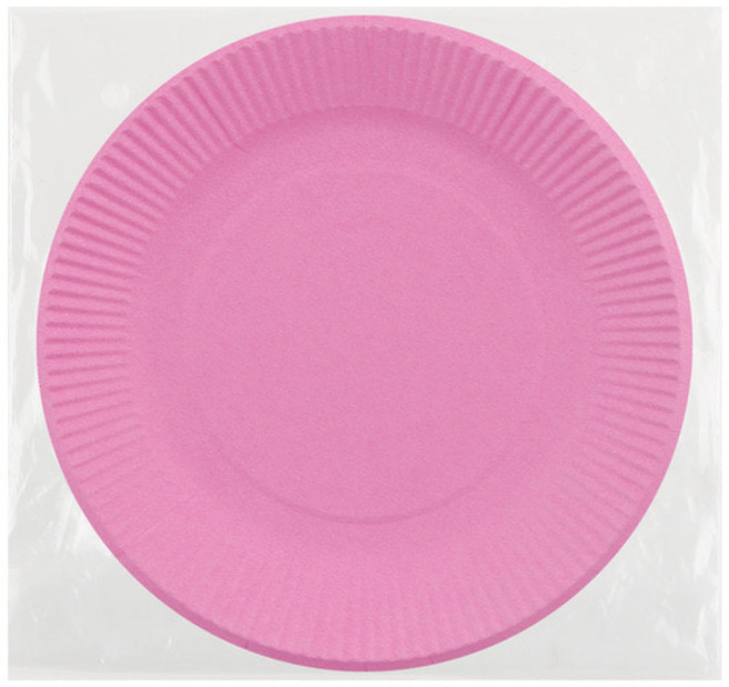유니아트 칼라 종이접시 10p, 분홍, 3개
