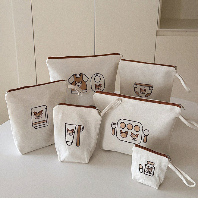 시월에인절 어린이집 준비물 방수 유치원 파우치, 사슴