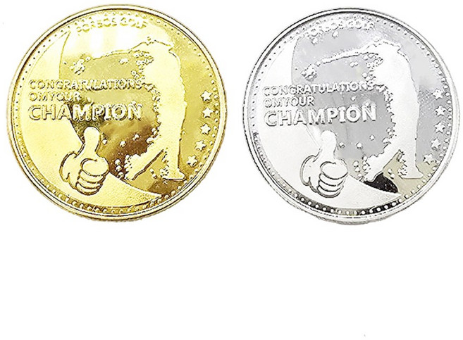 캐디샵 골프 챔피언 코인 볼마커 세트, 1세트, 컬러혼합