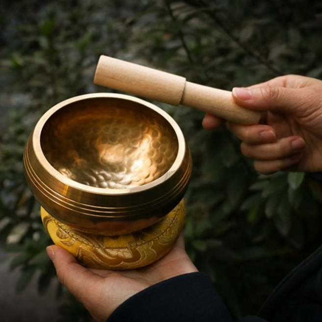 네팔 티벳 싱잉볼 씽잉볼 명상종 요가 종 볼 힐링 테라피 명상 도구 용품, 11CM+목봉+받침, 1개