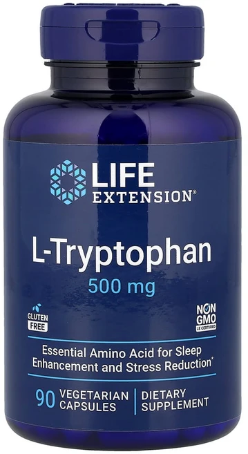 라이프익스텐션 L-트립토판 500mg 베지 캡슐 90정, 1개 - 쿠팡