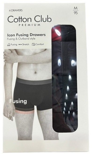 코튼클럽 남성 퓨징 드로즈 4매