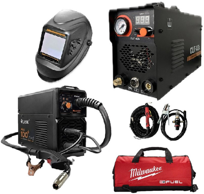 제이식 M100+ 간편 아크 티그 위더스 논가스용접기 M100플러스 용접면 와이어 악세사리 포함 세트구성, 플러스세트, 1개