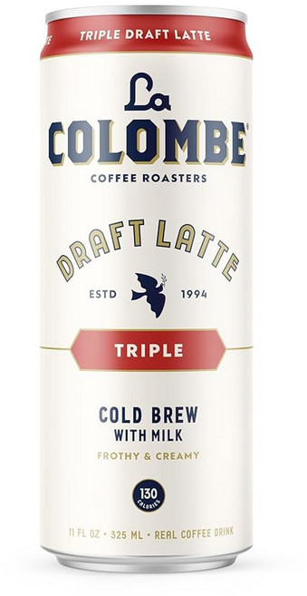 라 콜롬브 드래프트 라떼 콜드 프레스 에스프레소 거품 우유 진짜 재료로 만든 커피 그랩 앤 고 더블 샷 9 Fl Oz (4팩), Triple