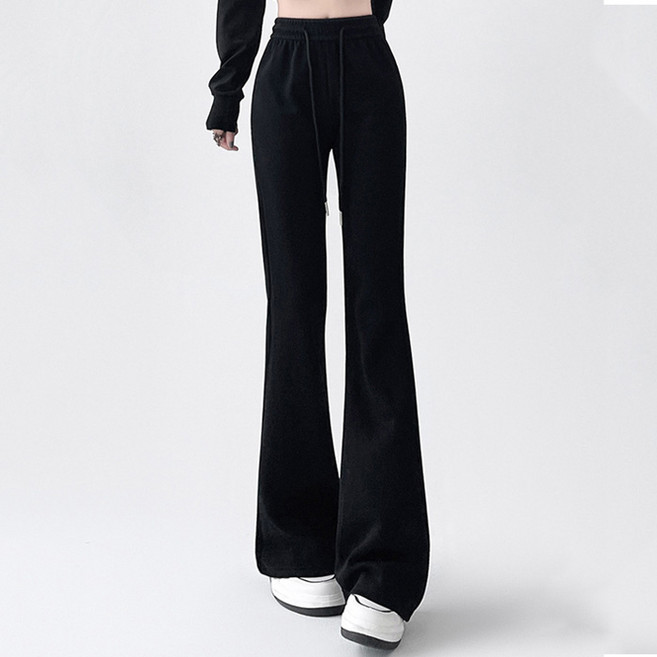 cammello 하이웨스트 부츠컷 트레이닝 팬츠 슬림핏 허리 밴딩 팬츠