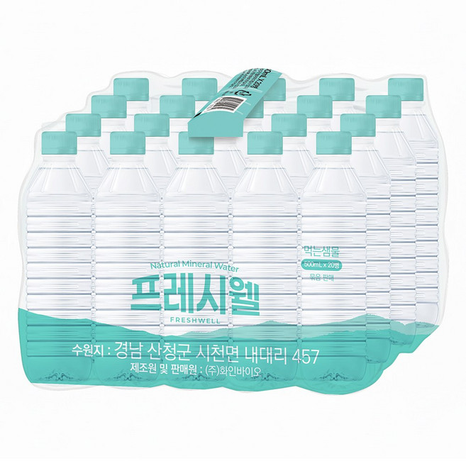 프레시웰 먹는샘물 500mlx40병, 40개, 500ml
