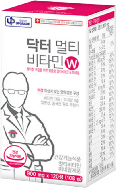 닥터 멀티비타민W 미네랄 여성 여자, 1개, 120정