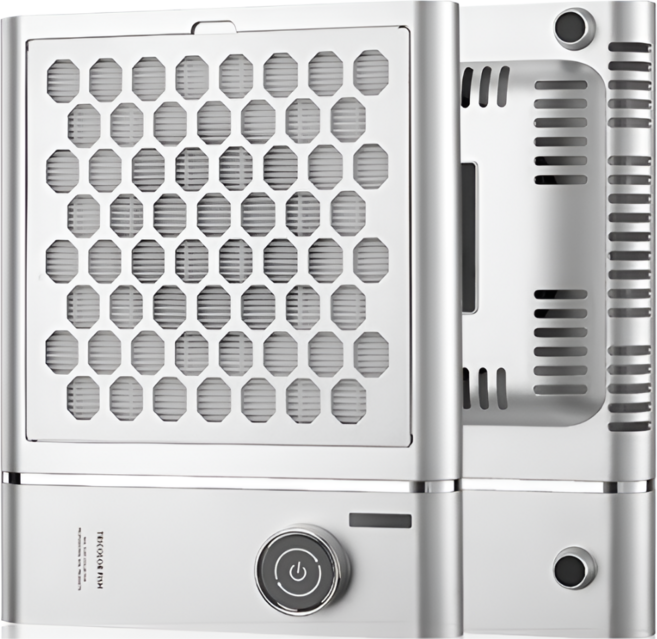 스톰써큘 전문적 네일흡진기 먼지흡입기 고출력 파워 조절형 젤네일 네일샵 네일아트용, 1개, TF608 실버