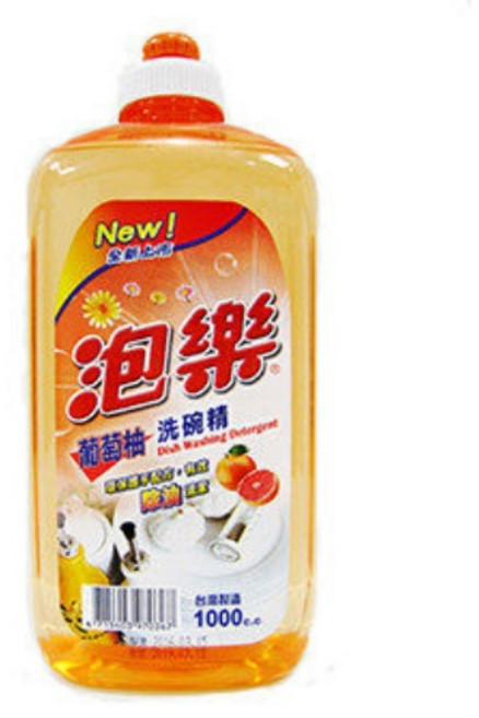 泡樂 葡萄柚洗碗精 1000cc 溫和不傷手 快速去油膩, 1個, 1000 c.c.