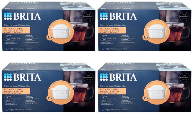 BRITA MAXTRA PRO 去水垢濾芯 6入裝, 白色, 4箱