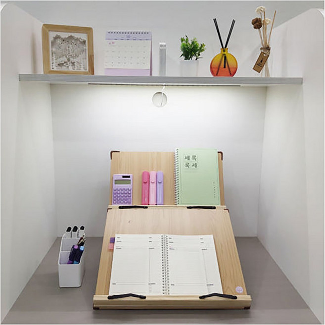 위즈독서대 루미40 2단독서대 북스탠드 40M2 책거치대 고시용 책받침대, 2단뒷판 미장착