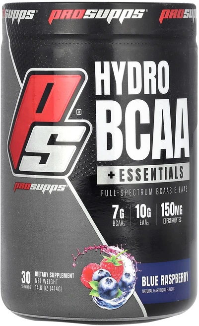 ProSupps Hyrdo BCAA 플러스 에센셜스 블루 라즈베리 414g(14.6oz), ProSuppsHyrdoBCAA플러스에센셜스블루라즈베리, 414g, 1개 - 쿠팡