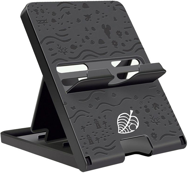 Nintendo switch 접이식 태블릿 스탠드 용 스탠드 플래그 브래킷 충전기 도크 하우스 태블릿 데스크 교체 사이지, 12.3x8x4.5cm 4.84x3.15x1.77 인치, ABS, 블랙, 1개