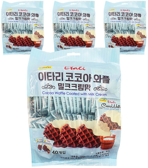 이타리 코코아 와플 밀크크림맛, 7g, 160개
