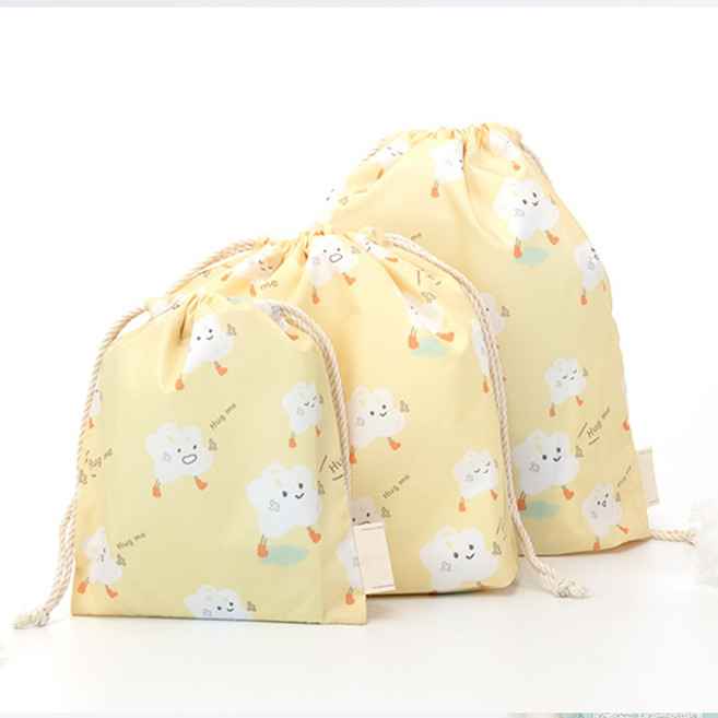 세맘스 스트링 파우치 3종 세트, 허그뭉치옐로우