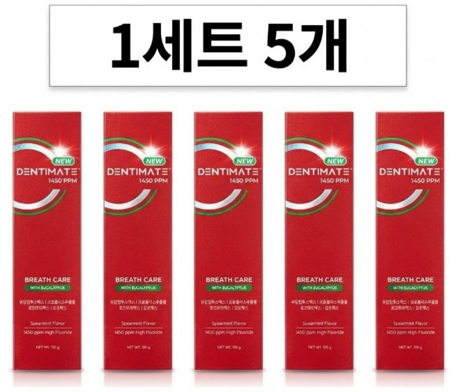 크리오 덴티메이트 뉴 일사오공 구취케어 치약 충치케어치약 150g 5개