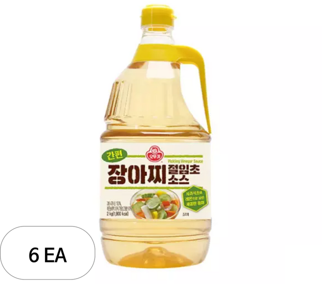 오뚜기 간편 장아찌 절임초소스, 6개, 1.8L
