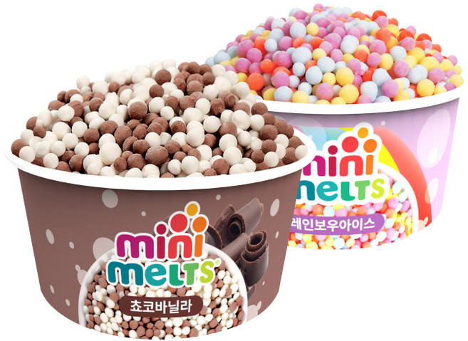 미니멜츠 쵸코바닐라8+레인보우8 아이스크림, 16개, 50g