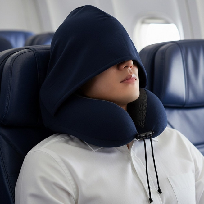 디어코지 메모리폼 여행용 후드 목베개