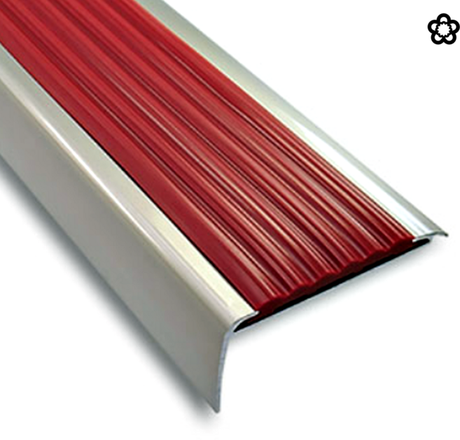 돌계단 미끄럼 방지 턱 대리석 계단 빨강 레드 알미늄 6cmX1M, 남색, 1개