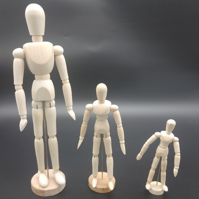 인테리어 관절 목각인형 나무 관절인형 인체모형 드로잉 크로키 뎃생