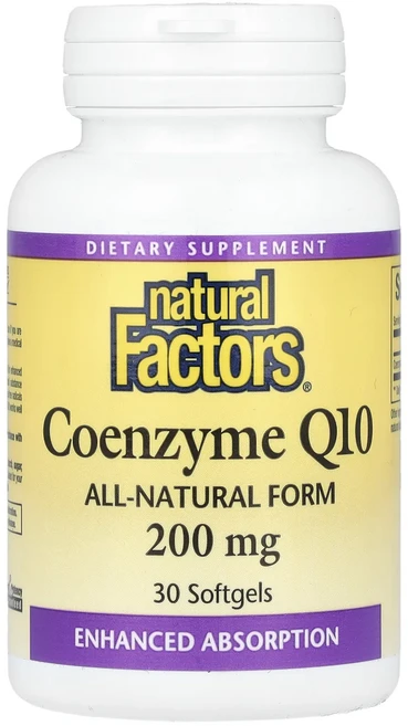 Natural Factors 코엔자임 Q10 200mg 소프트젤 30정, NaturalFactors코엔자임Q10200mg소프트젤, 1개 - 쿠팡