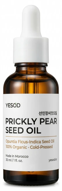 예소드 100% 유기농 선인장씨앗오일 비정제 냉압착 오메가6 및 비타민 E 함유 피부 및 모발 영양, 1개, 30ml - 쿠팡