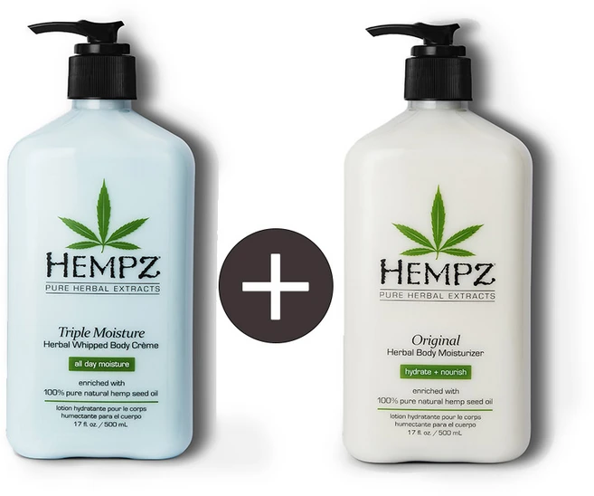 Hempz 햄즈 헴즈 바디 모이스처라이저 핸드크림 500ml+500ml 2개 세트, 포모그레닛500ml, 스위트파인애플&허니멜론500ml, 500ml - 쿠팡