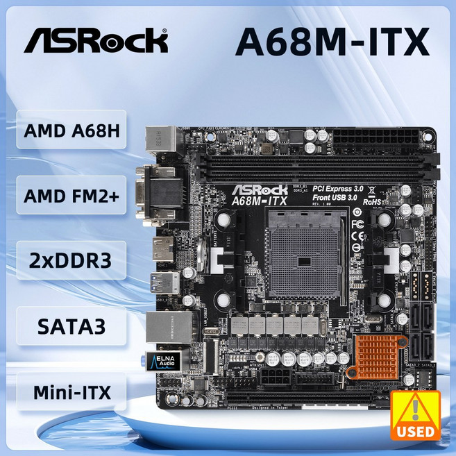 ASROCK A68M Mini-ITX 마더보드 소켓 FM2 DDR3 지지대 cpu, 1개