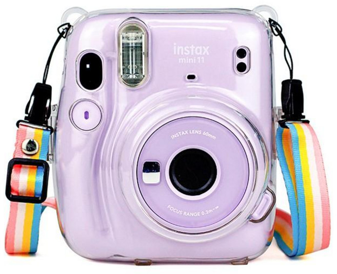 인스탁스 미니11 투명 케이스 폴라로이드 카메라 가방, 인스탁11케이스-투명, 1개