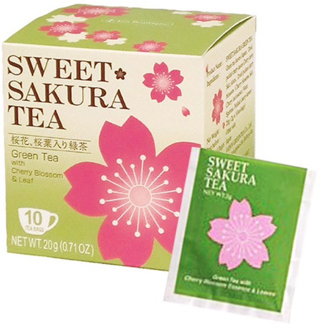티부티크 스위트 사쿠라 티 벚꽃 녹차티백 가향 녹차, 2g, 1개, 10개입