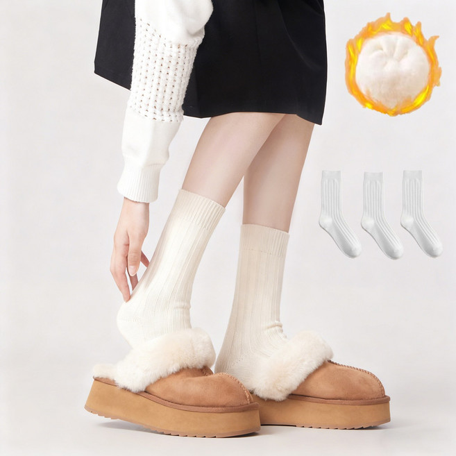 양모가 들어간 도톰 따뜻한 프리미엄 겨울 양말