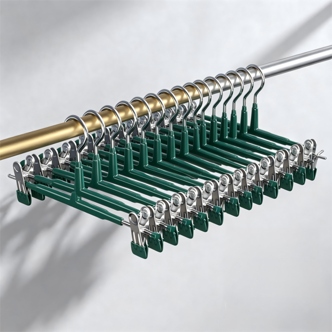 논슬립 고급형 고리회전 나노 코팅 치마 바지걸이, 30개, 1.흑녹색