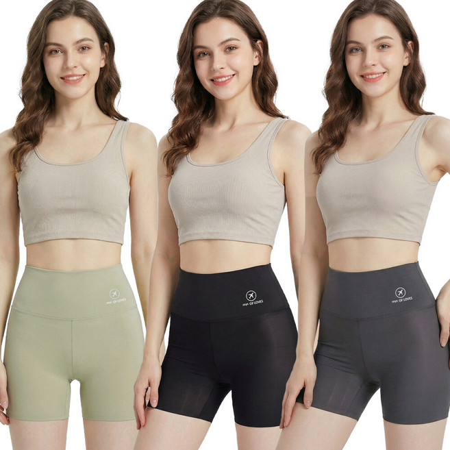 미미캐츠 미미캐츠 하이웨스트 여성 3부 노라인 얇은 레깅스 속바지 1매 P-0803