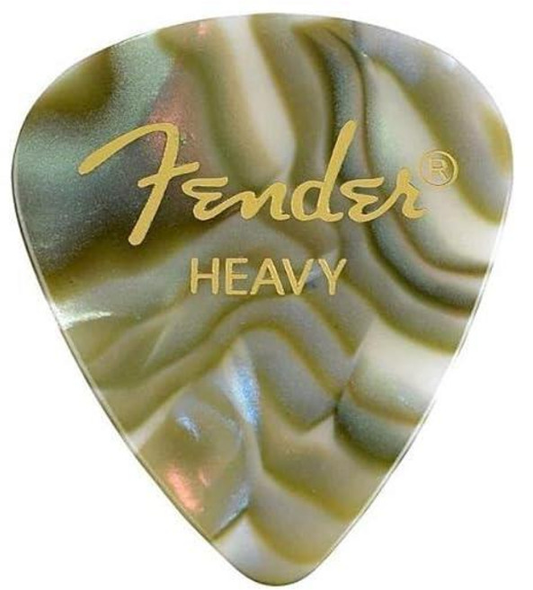 Fender 프리미엄 셀룰로이드 기타 피크 351 모양 전복 헤비 12팩