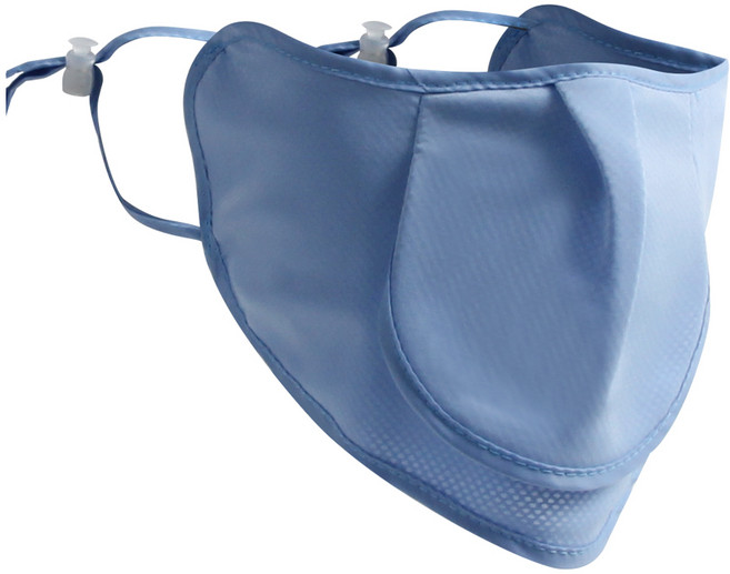 기능성 자외선 차단 마스크 ATB UV+ 남성 여성 골프 마스크 여름 스포츠 UV차단 등산 안면 마스크, 2단/무지, 블루, 1개