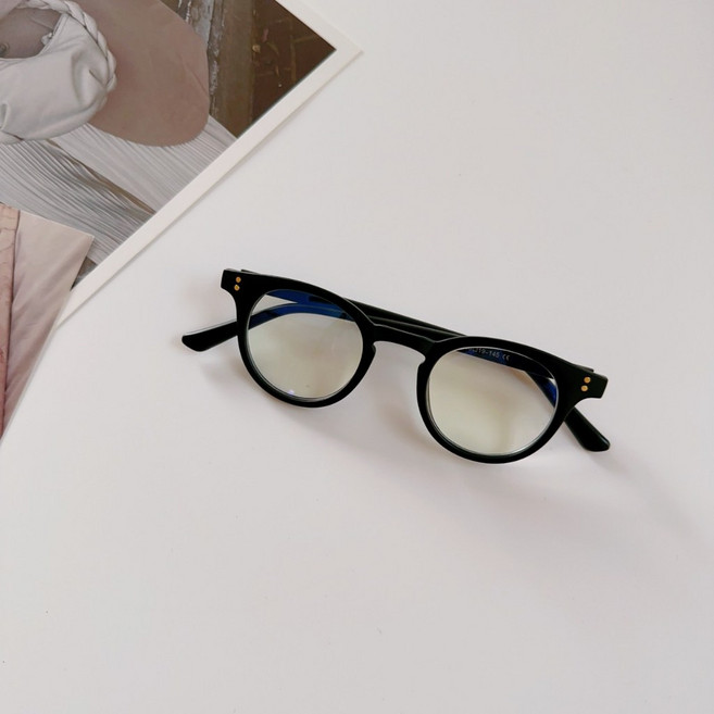 B.P飾品專賣 鉚釘文青圓框眼鏡 平光鏡