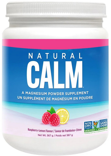 Natural Calm 마그네슘 파우더 오가닉 라즈베리 레몬 567g 파우더, 1개