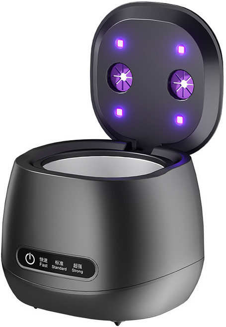 고급 틀니세척기 교정기 UV 초음파 세척기 틀니 살균기 가정용 안경 시계 악세사리 세척기 가정용초음파세척기(3단계 타이머 편리하고 조작이 간단합니다), 검정