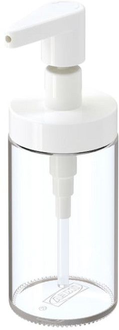이케아 IKEA TACKAN 타칸 물비누통 화이트 유리 펌프형 소형 200ml 공병 욕실용품 디스펜서 핸드워시 손세정제 통 703.223.04, 1개