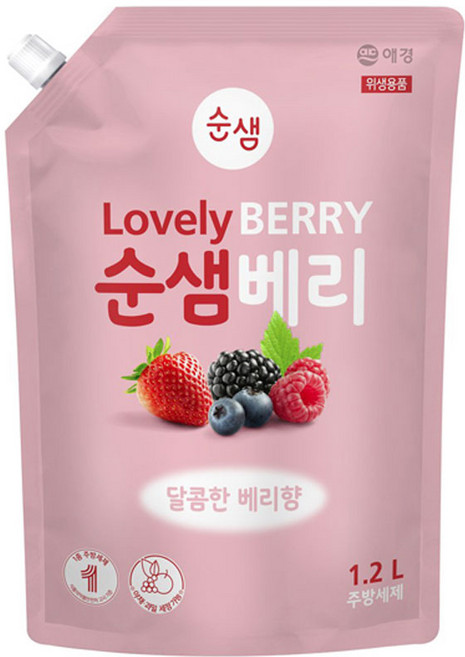 애경 순샘 베리 1.2L 파우치 x5개, 단품, 5개