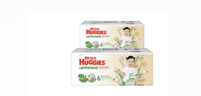 2021 신형 하기스 네이처메이드 밤부 팬티형 기저귀 여아용, 6단계, 152매