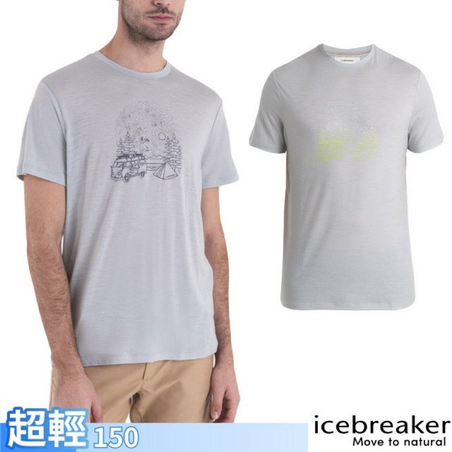 Icebreaker 男 美麗諾羊毛圓領短袖 Tech Lite III 排汗上衣T恤 超輕150