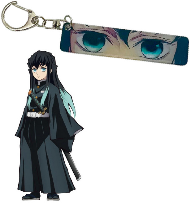 오드아이 귀멸의칼날 눈동자 키링 귀살대 아크릴 양면 빛나는 눈 열쇠고리, 무이치로, 1개