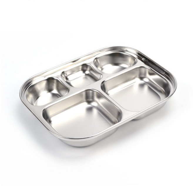 KO 키친쿡 유아용 - 다이어트용 단체 급식 용 ~ 스텐 식판 푸푸도시락 어린이 집 다이어트식판 유치원 식기, 유아용스텐식판(푸푸식판 AS), 1개