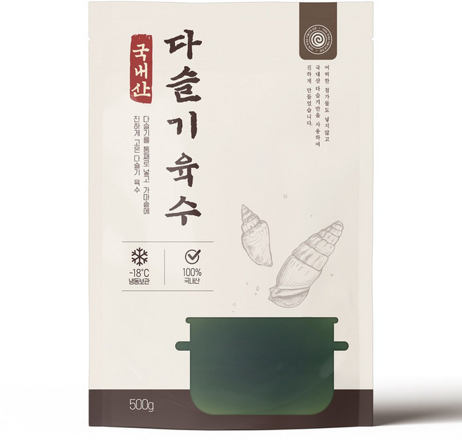 자연나라 동강 자연산 다슬기 육수 2kg ( 500g x 4팩 ), 4개