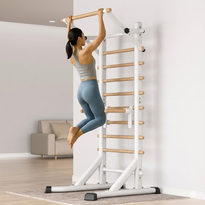 그루픽 무타공 슈로스바 운동기구 필라테스 스트레칭, 1세트, 화이트