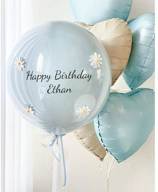 朵菲氣球 波波球 球中球 生日氣球 氣球柱 慶生 求婚佈置 告白佈置 生日佈置 婚禮 空飄 支架 派對 佈置氣球 告白, 寶寶藍 球中球, 1個