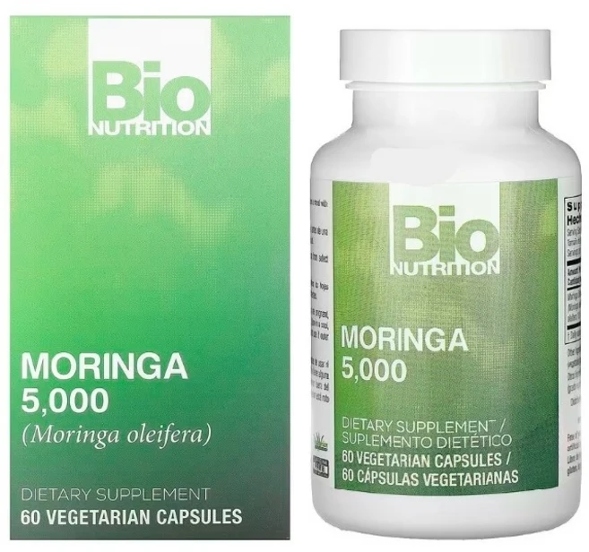 바이오뉴트리션 모링가 5000mg (Moringa oleifera) 베지 캡슐 60정 1개 - 쿠팡