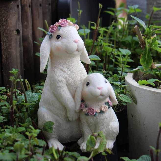정원 마당 베란다 장식품 토끼인형